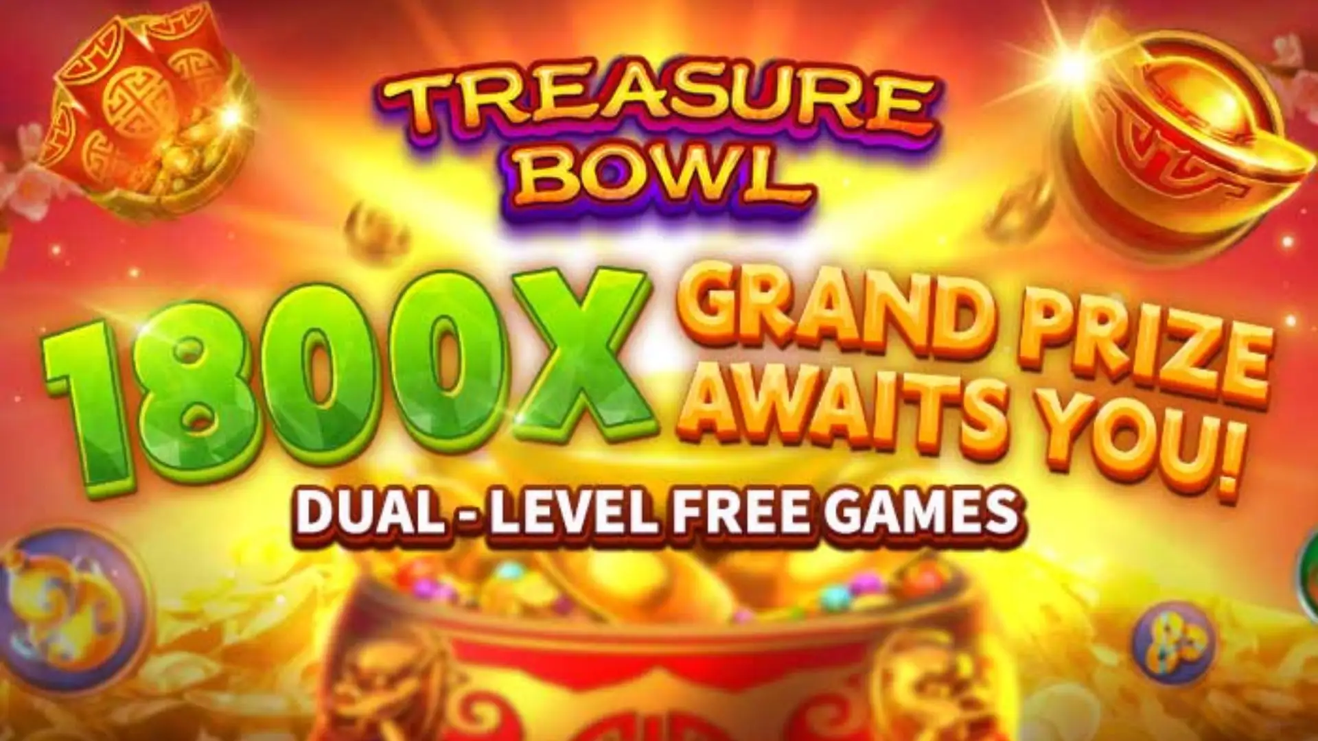 Multiplicadores Treasure Bowl kk7 - 7777x Máximo com Tigela Dourada